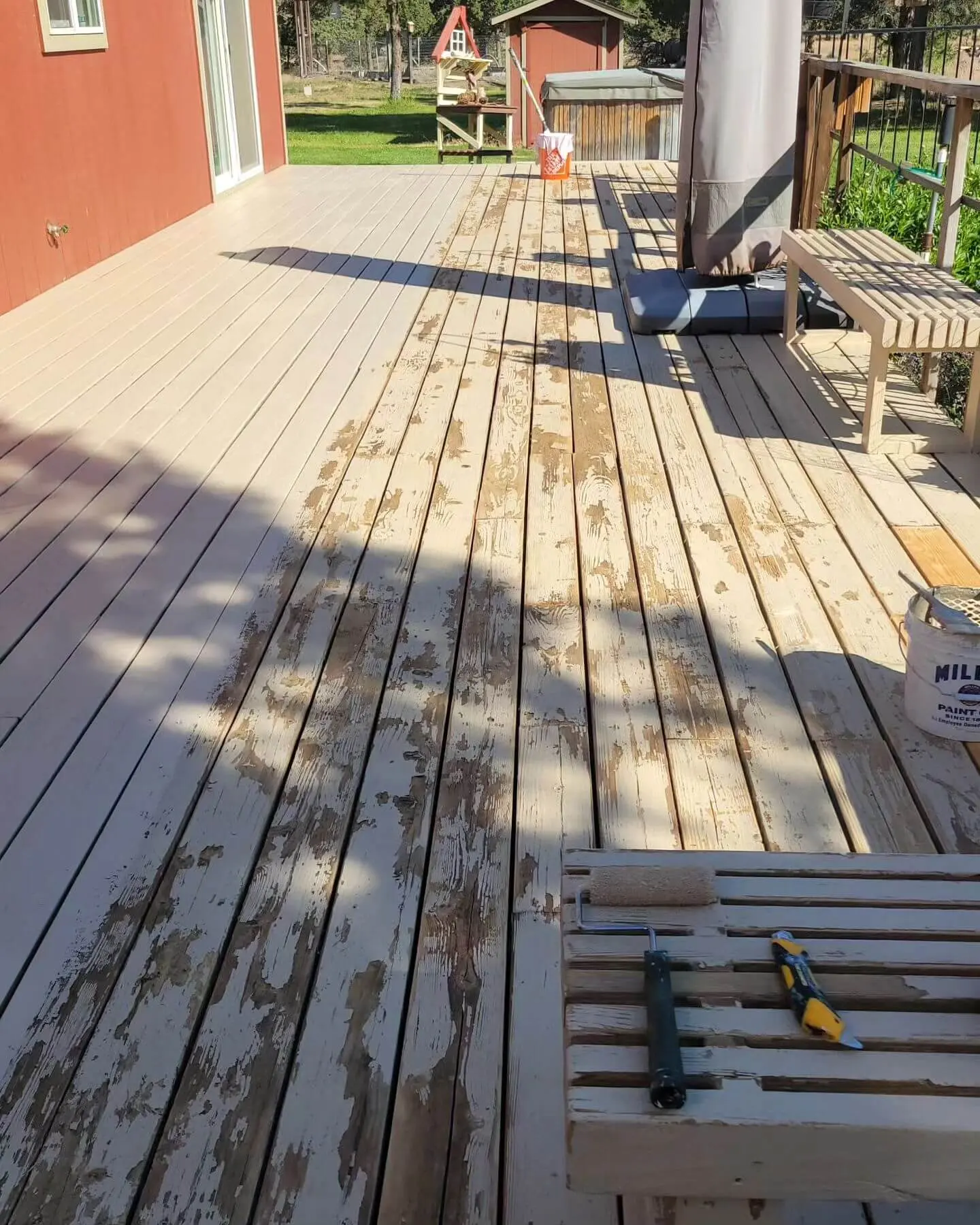 cleaning and deck staining